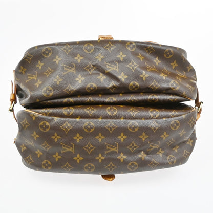 Louis Vuitton Saumur Monogram Canvas, Brown, Canvas, Handbag