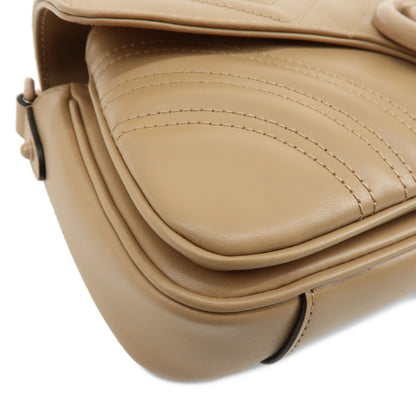Gucci GG Marmont Monochrome Chain Matelasse Leather, Beige, Leather, Crossbody Bag