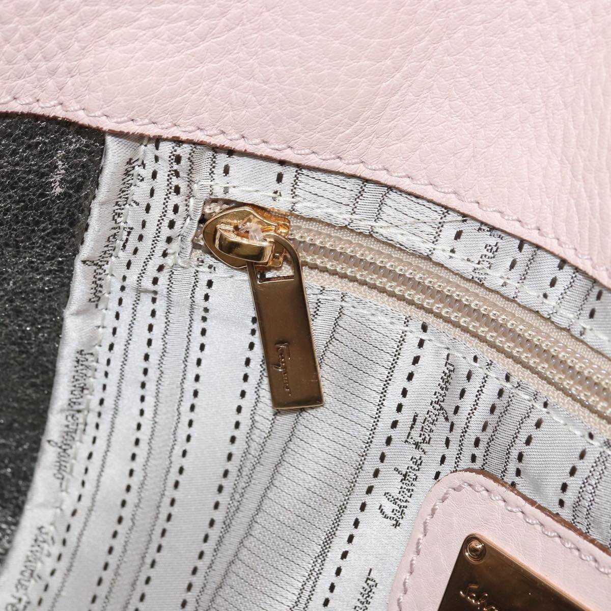 Salvatore Ferragamo Gancini Tote Leather, Pink, Leather, Tote Bag