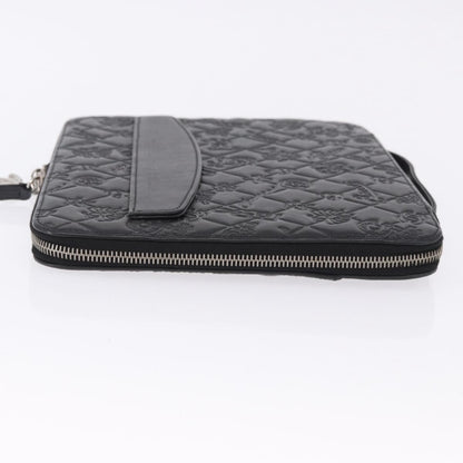 Chanel Zip Around iPad Case Quilted Lambskin, Black, Leather, Tech Accessory