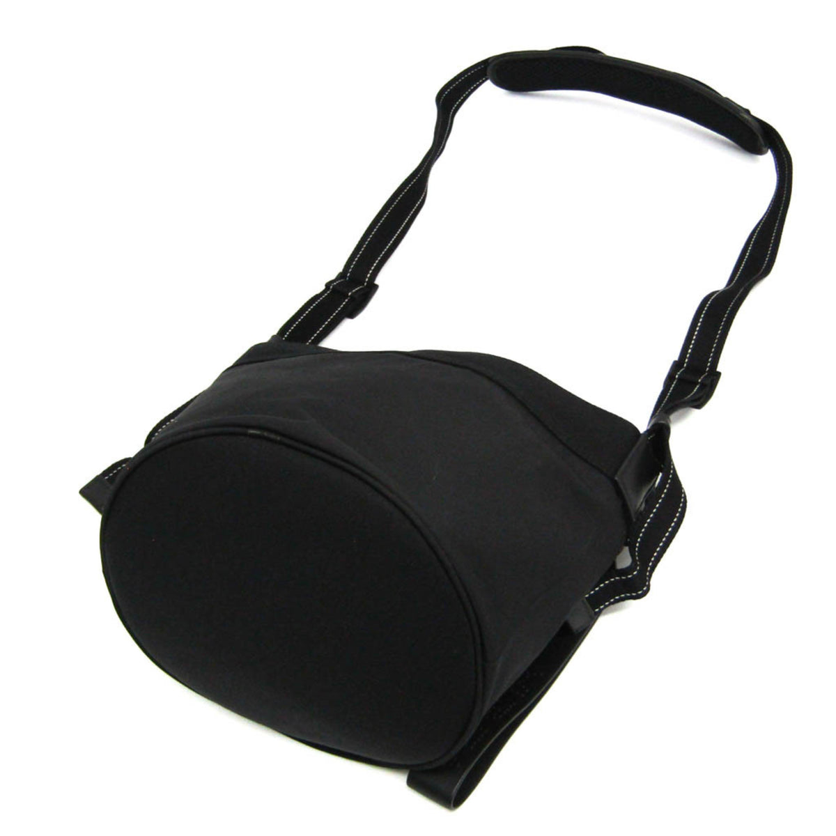 Bottega Veneta Paper Touch Bucket Nylon with Mesh, Black, Nylon, Shoulder Bag