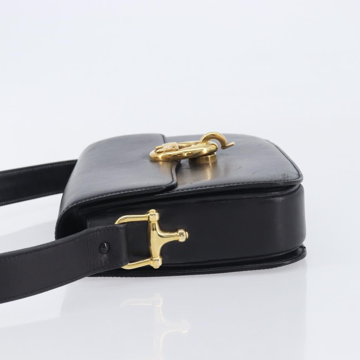 Celine Horse Carriage Leather, Black, Leather, Shoulder Bag
