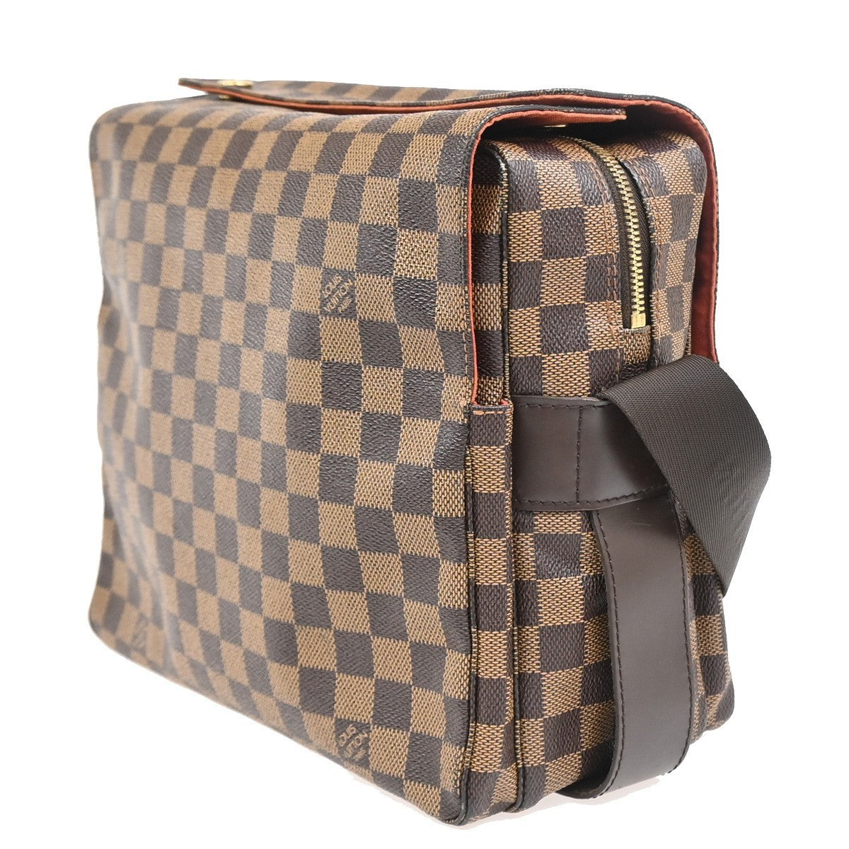 Louis Vuitton Naviglio Damier, Brown, Canvas, Shoulder Bag