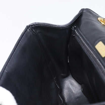 Bally Vintage Quilted Leather, Black, Leather, Shoulder Bag