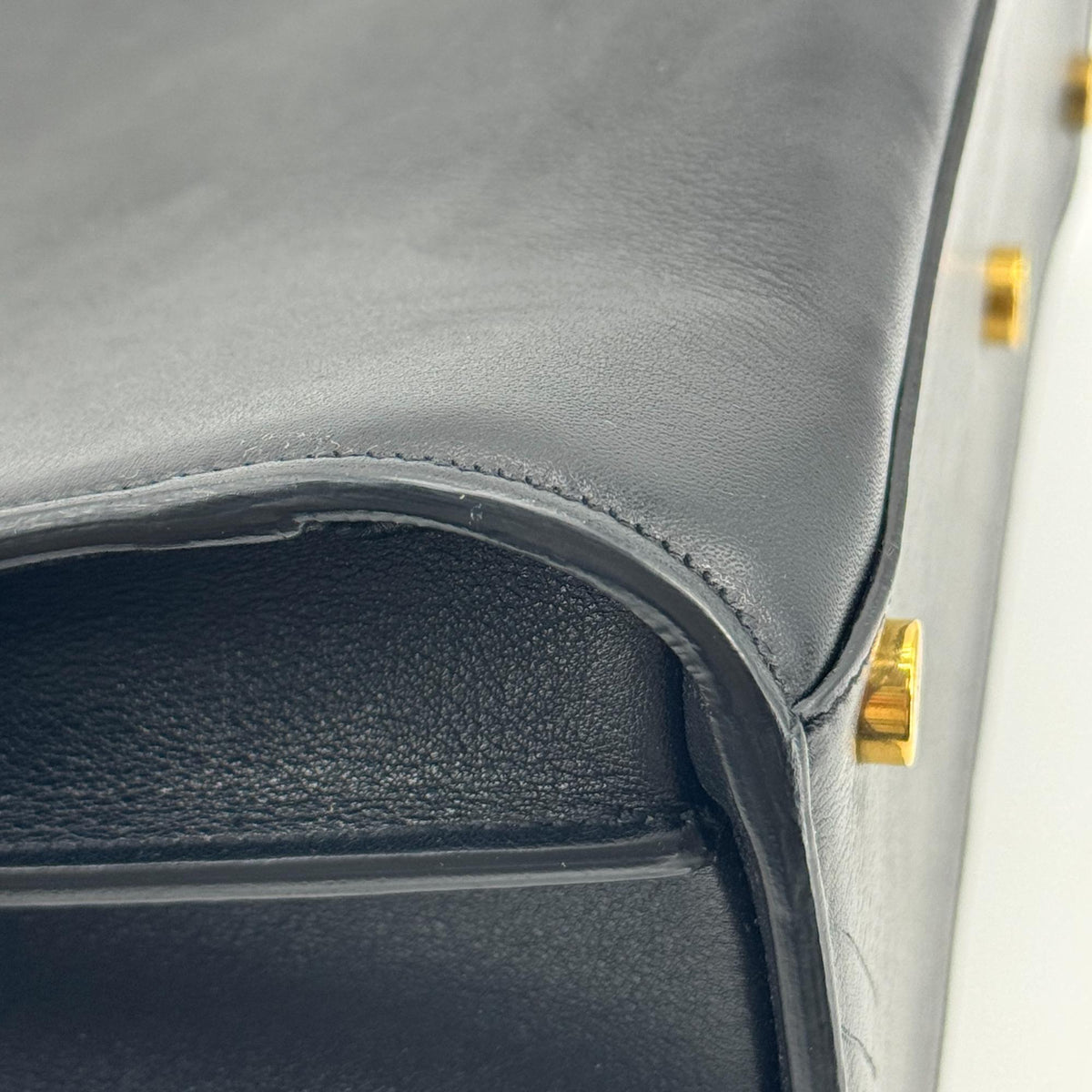 Saint Laurent Sac de Jour Leather, Navy, Leather, Handbag