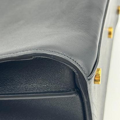 Saint Laurent Sac de Jour Leather, Navy, Leather, Handbag