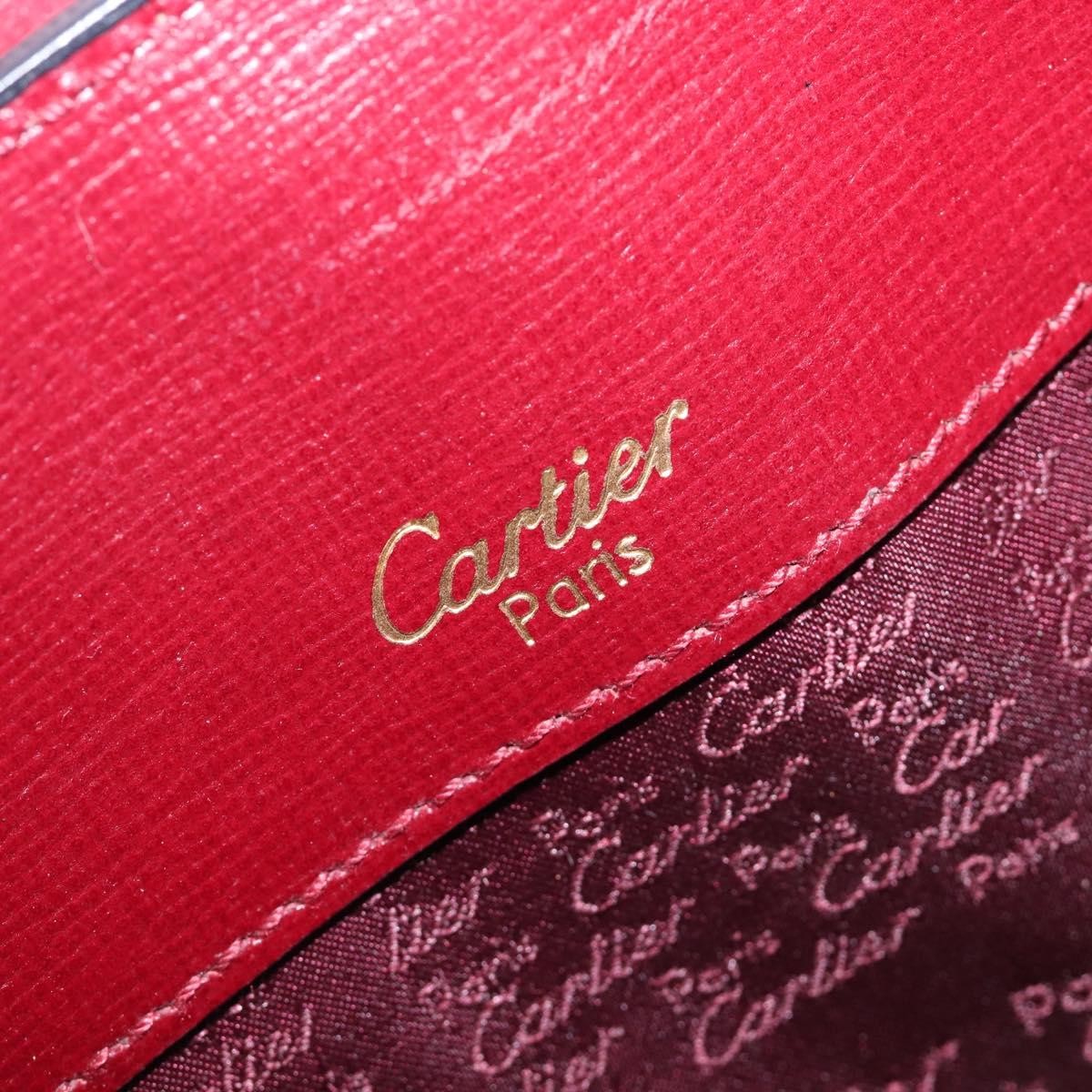 Cartier Must de cartier Leather, Burgundy, Leather, Shoulder Bag