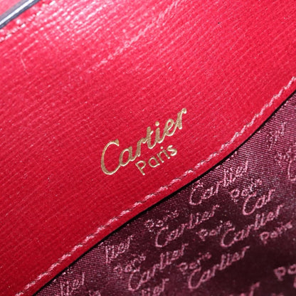 Cartier Must de cartier Leather, Burgundy, Leather, Shoulder Bag