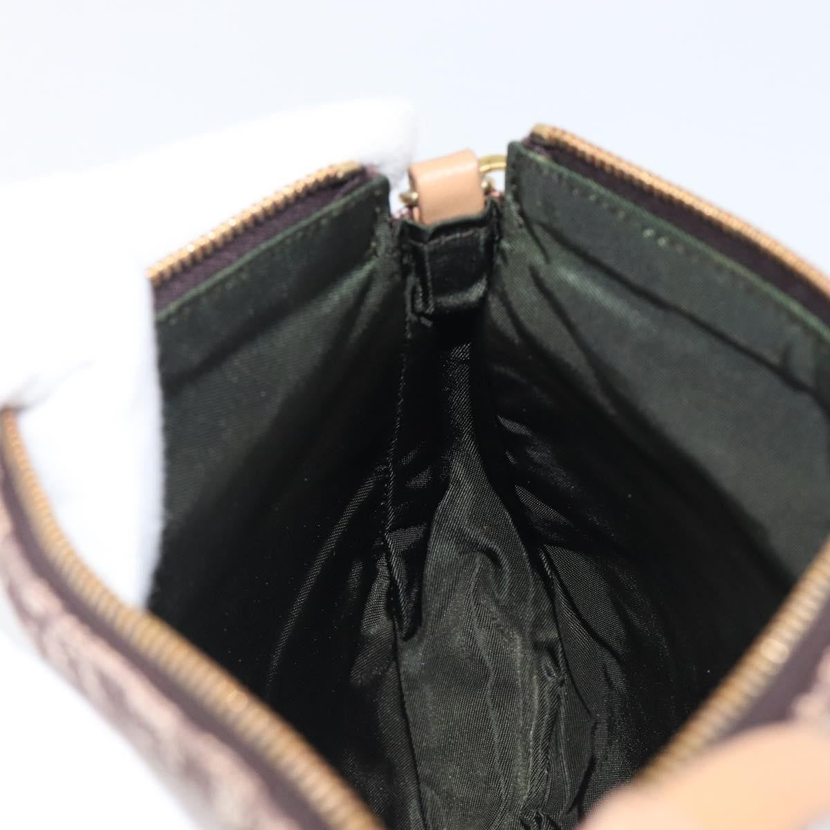 Christian Dior Vintage Saddle Bag Canvas, Brown, Canvas, Clutch