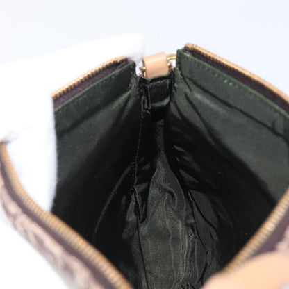 Christian Dior Vintage Saddle Bag Canvas, Brown, Canvas, Clutch