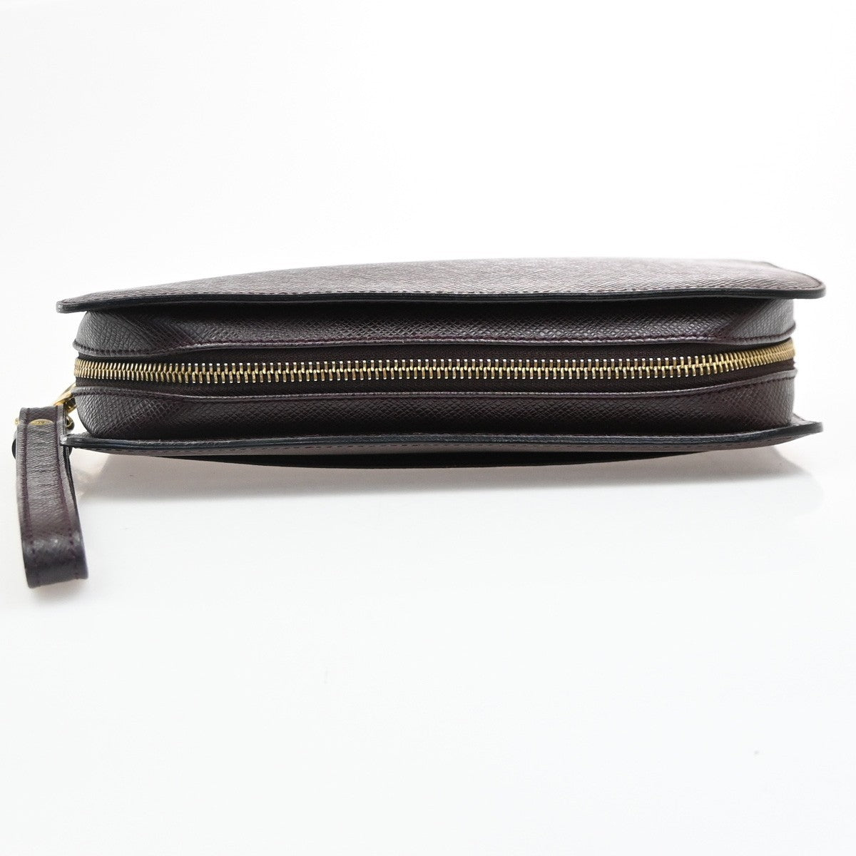 Louis Vuitton Pochette Baikal Clutch Taiga Leather, Burgundy, Leather, Clutch