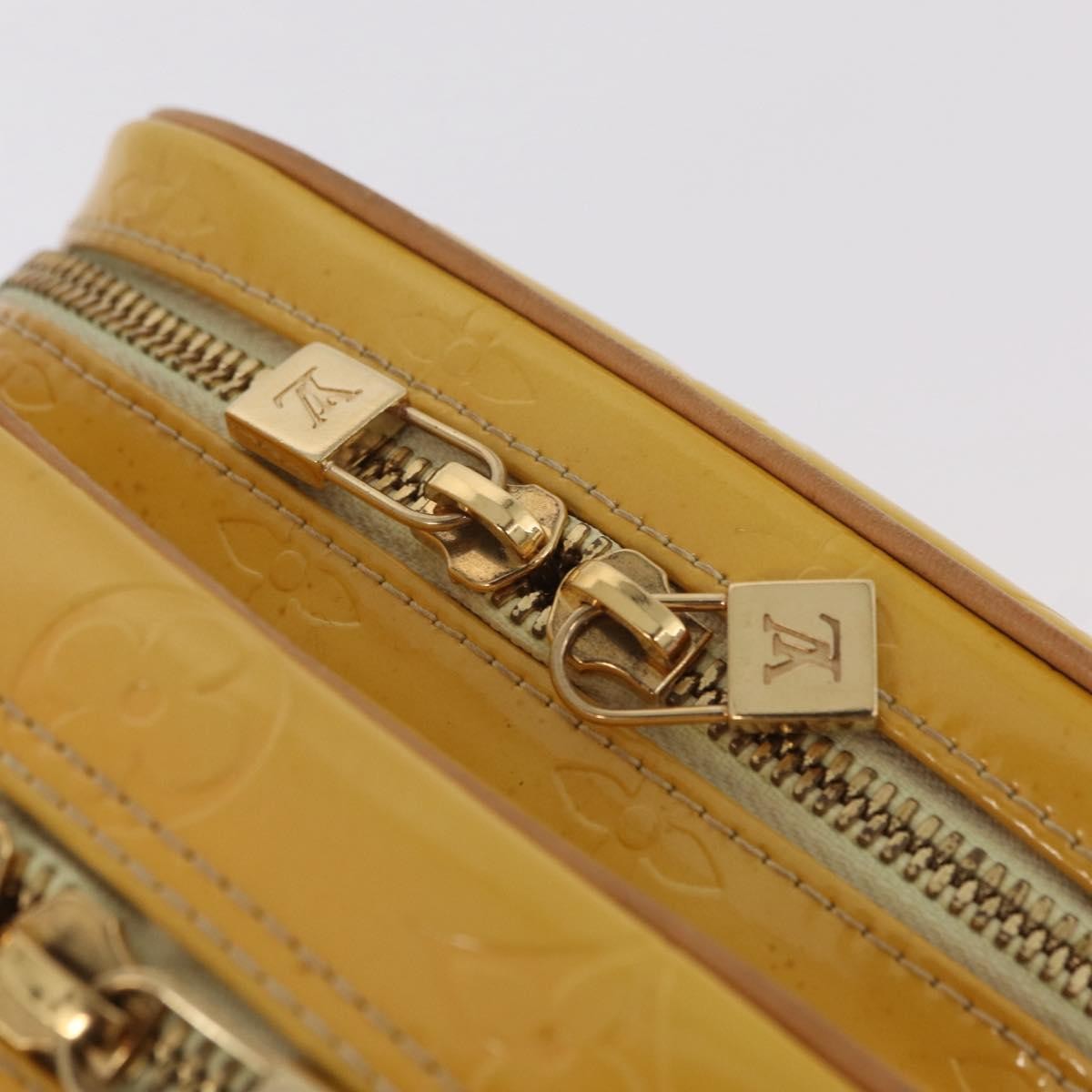 Louis Vuitton Wooster Monogram Vernis, Yellow, Patent Leather, Handbag