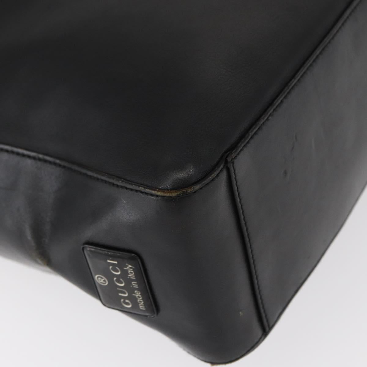 Gucci Vintage Interlocking G Flap Shoulder Bag Leather, BLACK, LEATHER, Shoulder bag