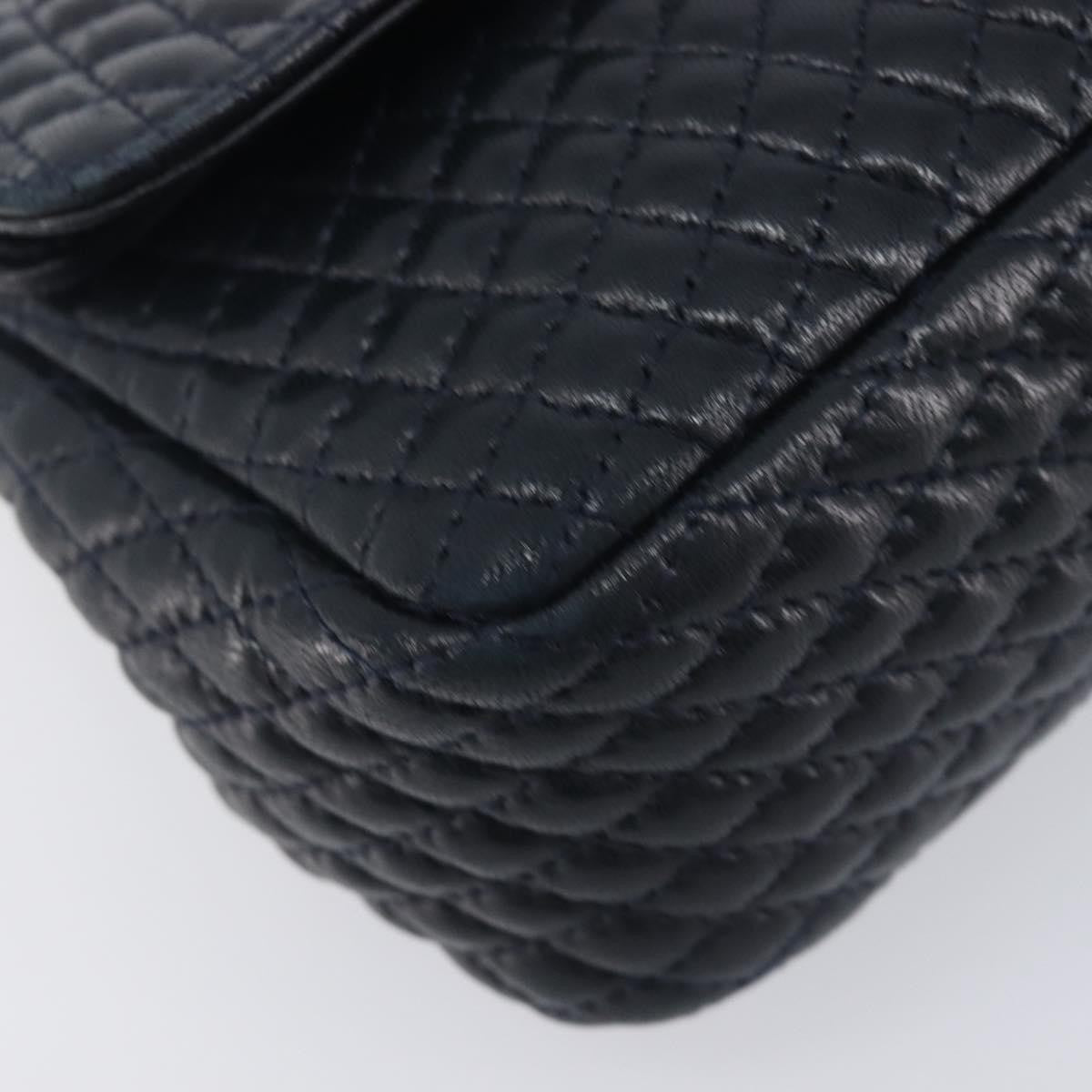 Bally Vintage Quilted Leather, Navy, Leather, Shoulder Bag