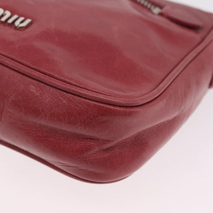 Miu Miu Madras Shoulder Leather, Pink, Leather, Crossbody Bag