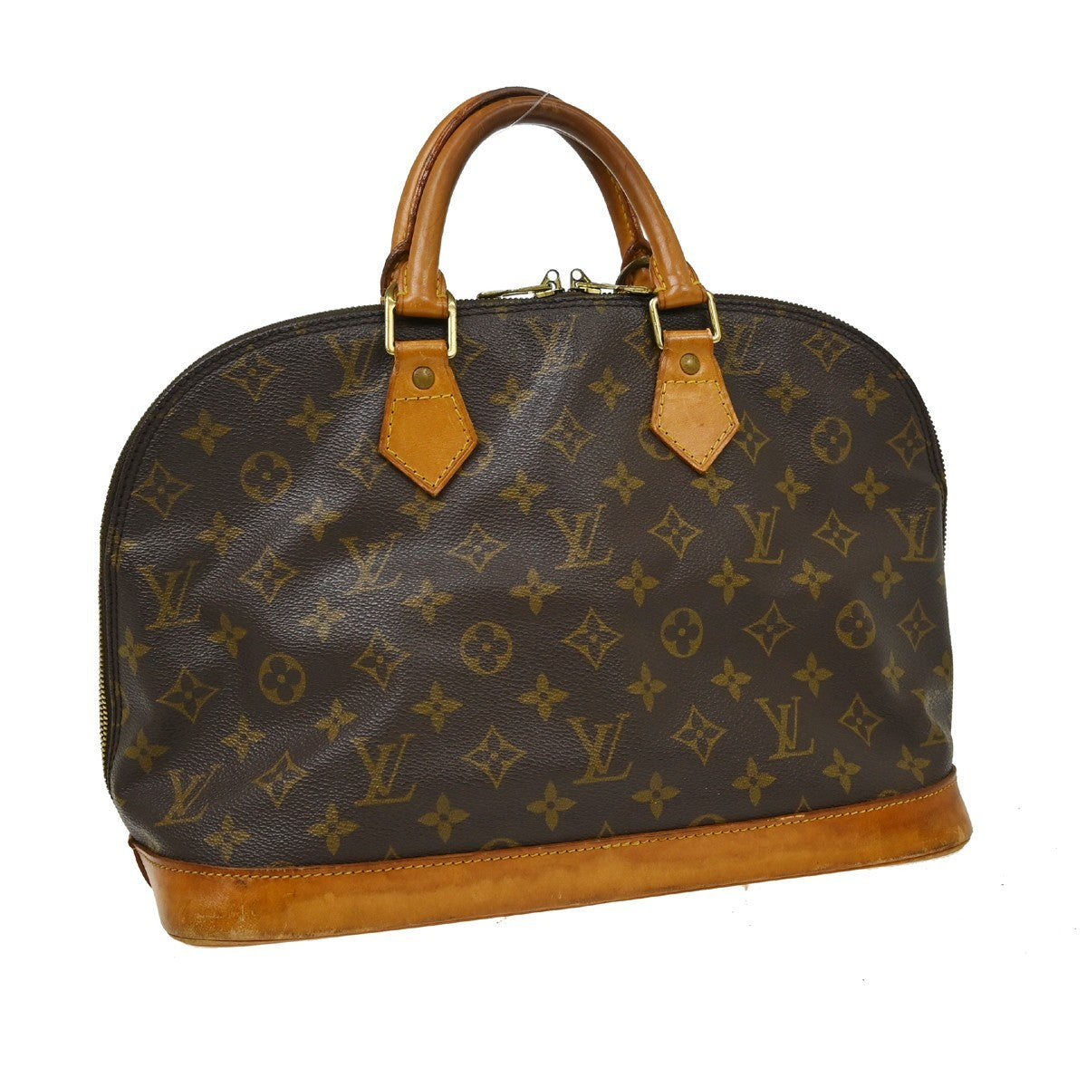 Louis Vuitton Alma Monogram Canvas, Brown, Canvas, Handbag