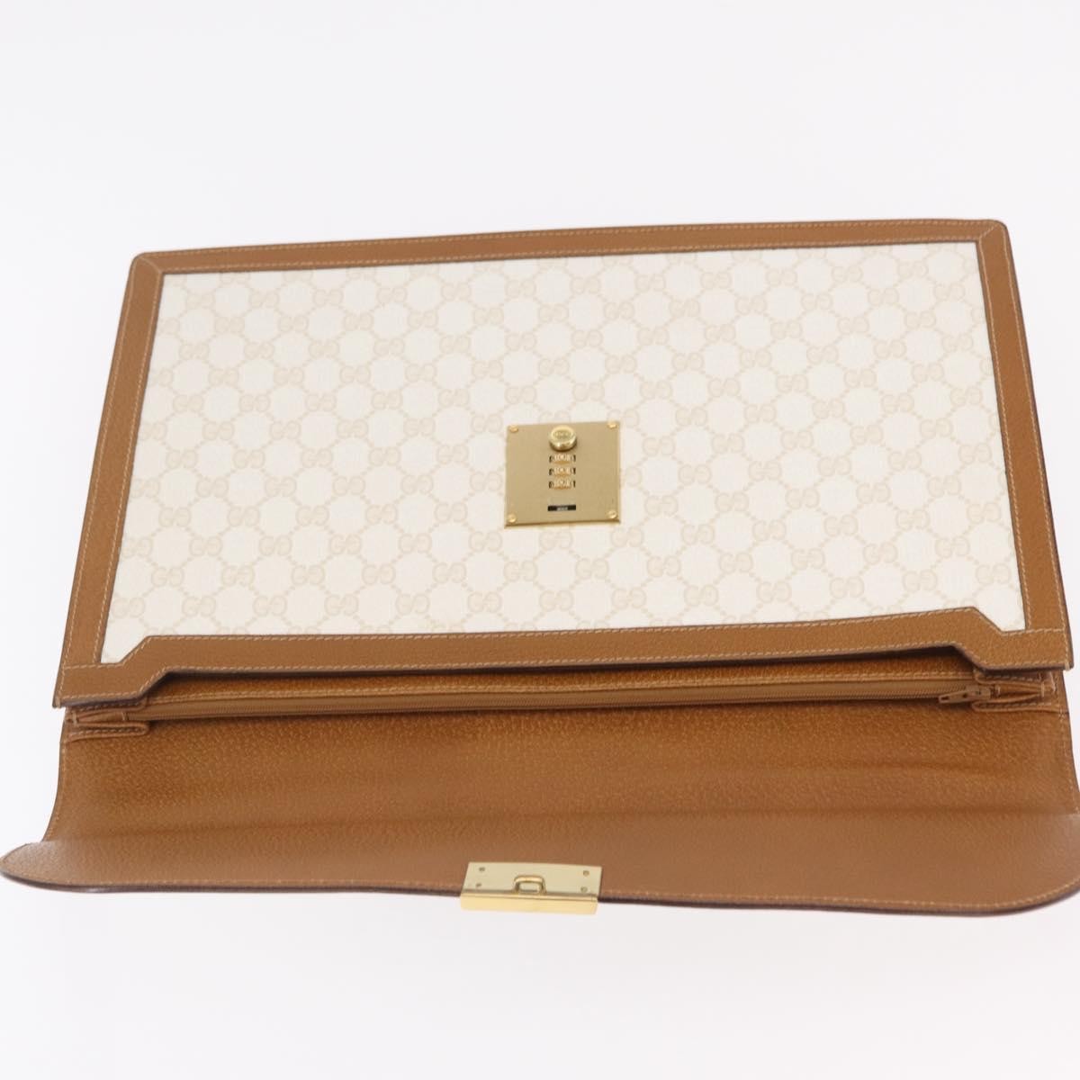 Gucci Business GG Canvas with Leather, Beige, Canvas, Handbag
