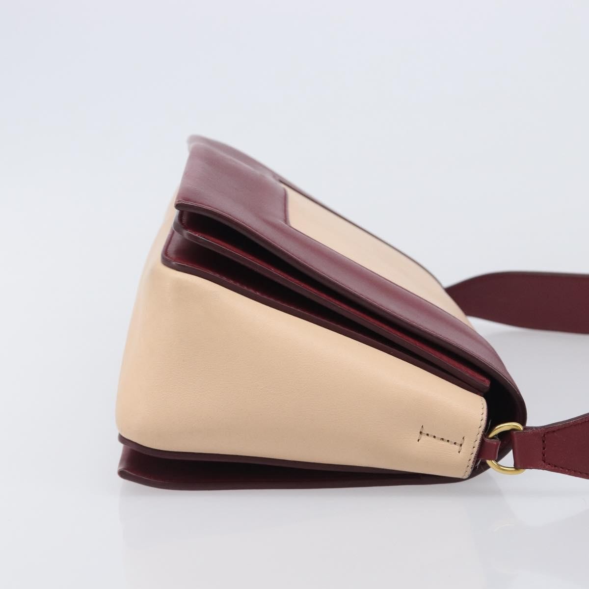 Celine Frame Leather, Beige, Leather, Shoulder Bag