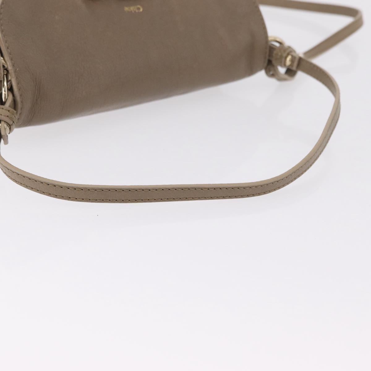 Chloe Lily Leather, Beige, Leather, Shoulder Bag