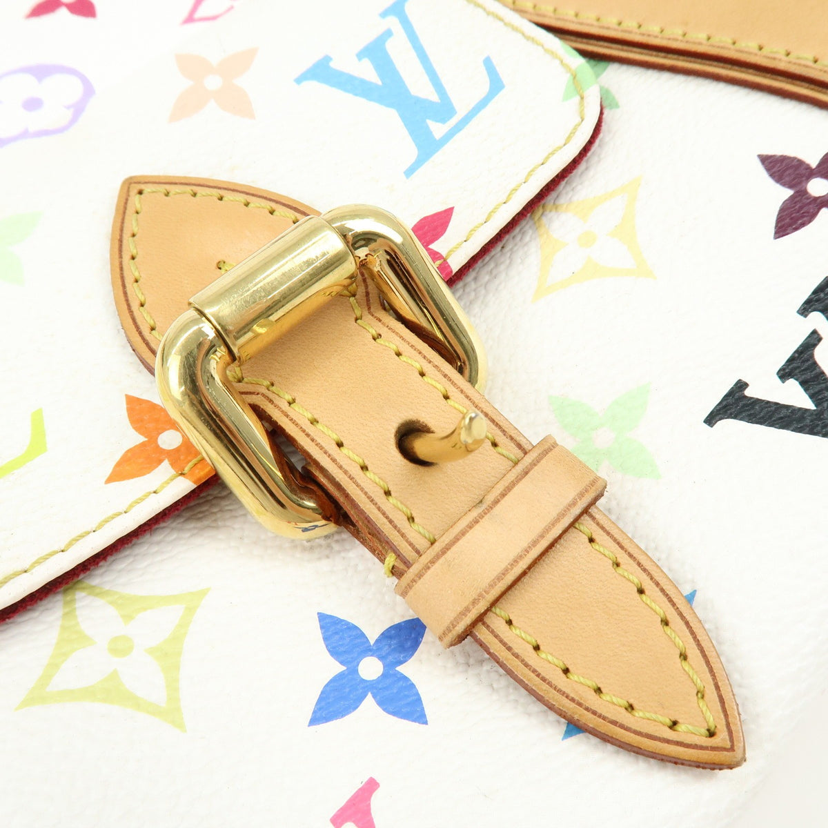 Louis Vuitton Priscilla Monogram Multicolor, White, Canvas, Handbag