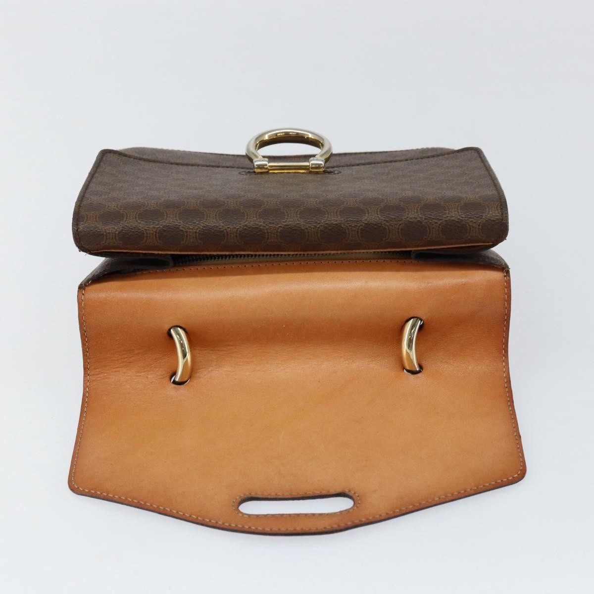 Celine Vintage Top Handle Macadam Canvas, Brown, Canvas, Handbag