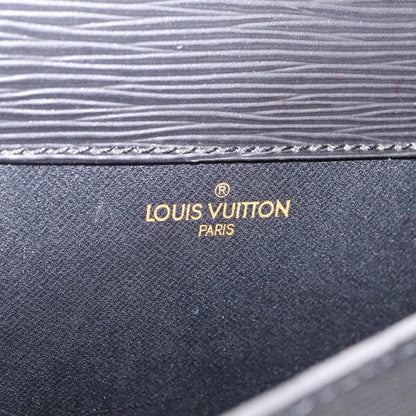 Louis Vuitton Porte-Documents Senateur Epi Leather, Black, Leather, Handbag