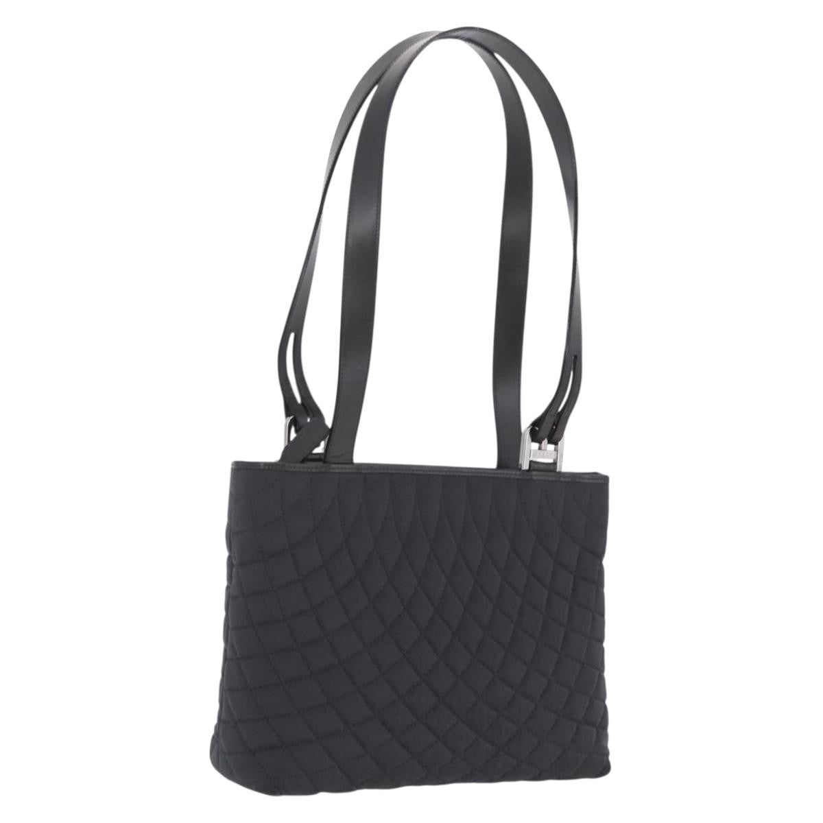 Bally Handbag Quilted Nylon, Black, Nylon, Handbag