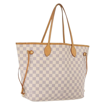 Louis Vuitton Neverfull Damier, White, Canvas, Tote Bag
