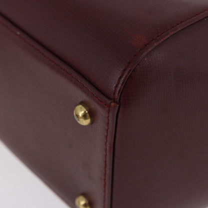 Cartier Must Line Leather, Burgundy, Leather, Handbag