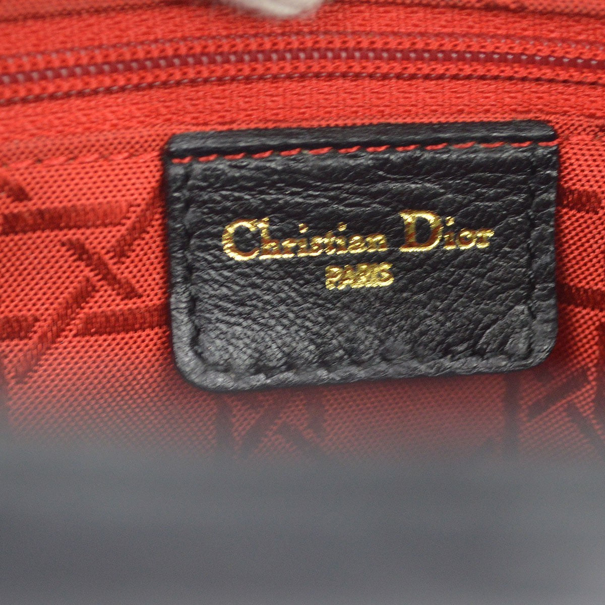 Christian Dior Vintage Lady Dior Cannage Quilt Lambskin, Black, Leather, Handbag