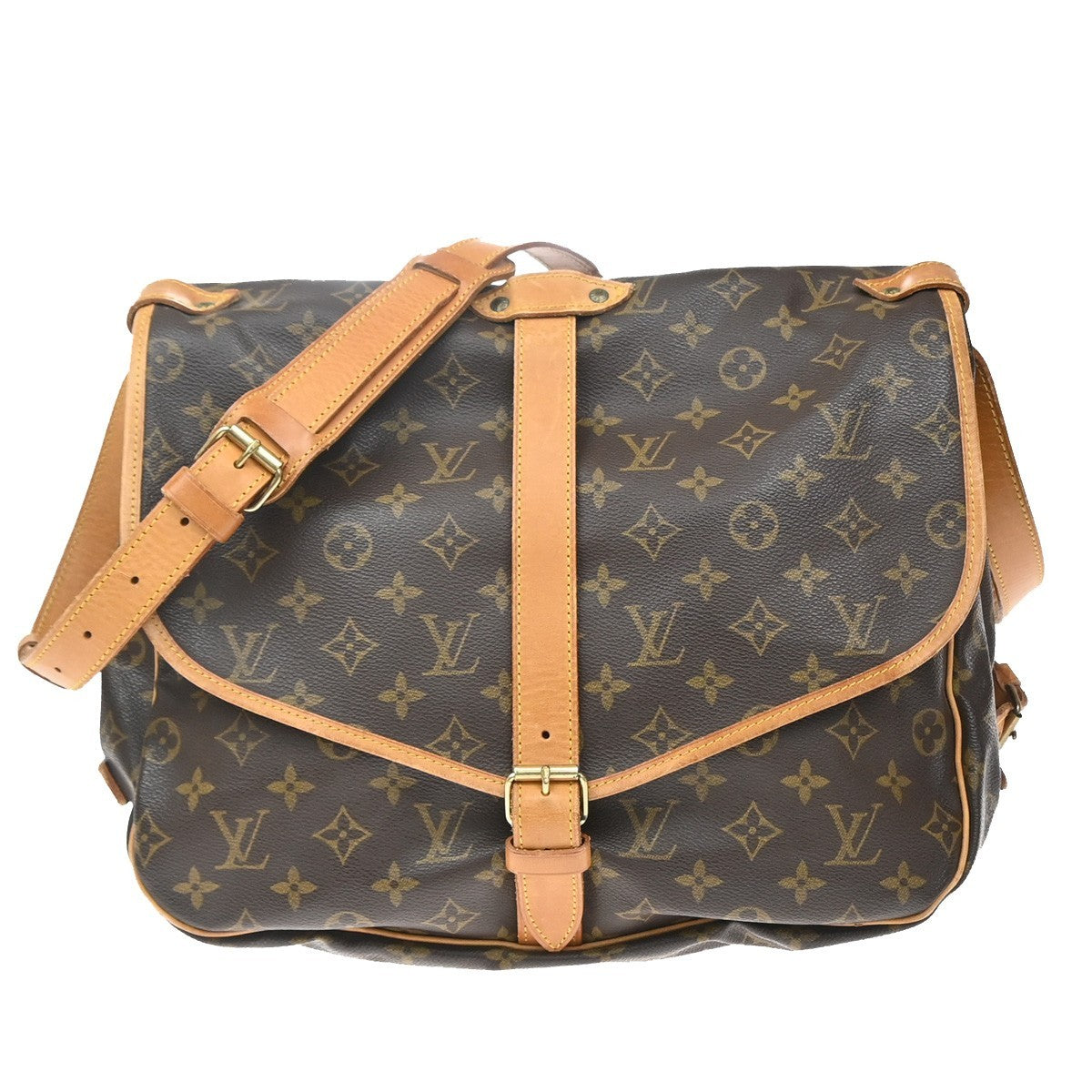 Louis Vuitton Saumur Monogram Canvas, Brown, Canvas, Shoulder Bag