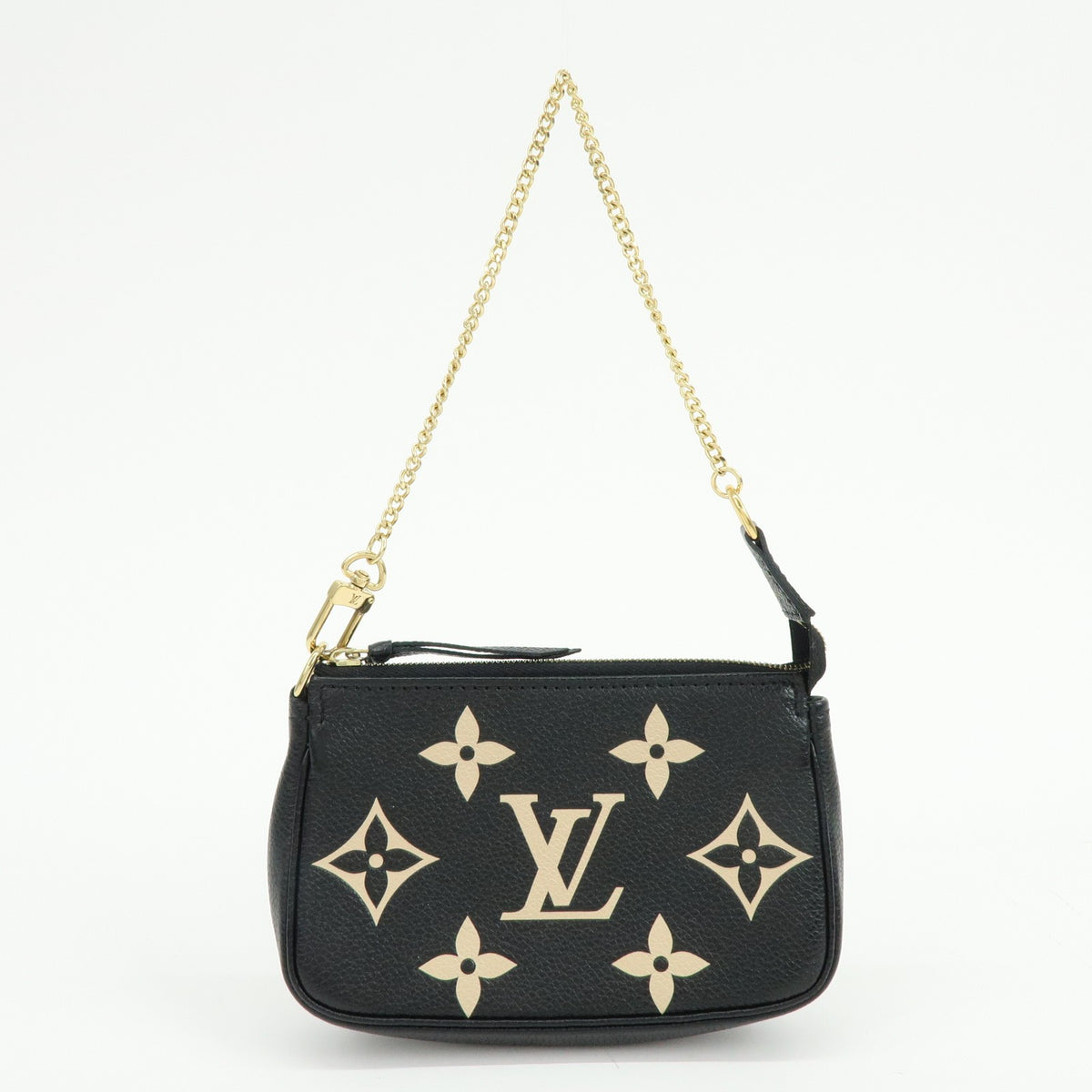 Louis Vuitton Pochette Accessoires Bicolor Monogram Empreinte Giant, Black, Leather, Clutch