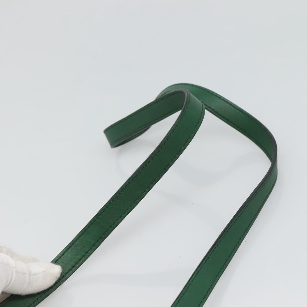 Celine Chain Vertical Quilted Lambskin, Green, Leather, Shoulder Bag