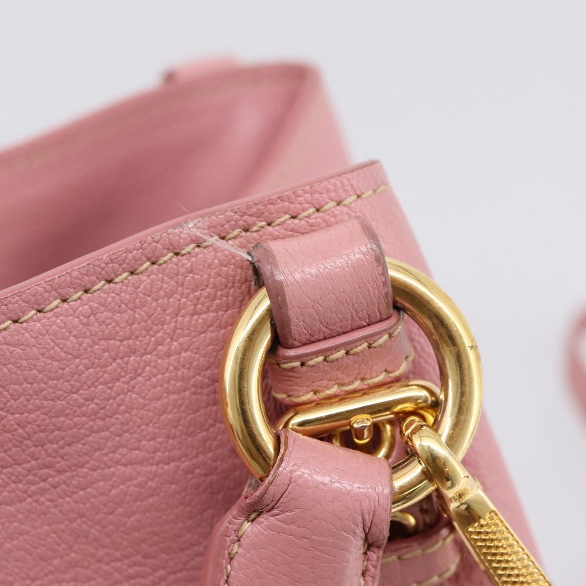 Miu Miu Madras Convertible Leather, Pink, Leather, Tote Bag