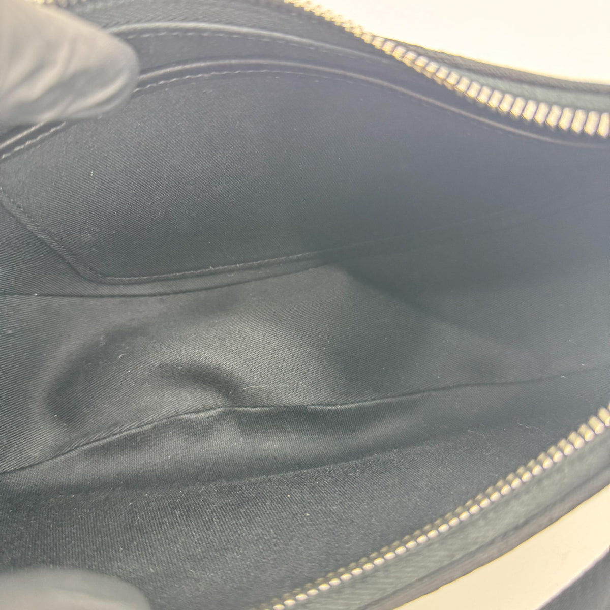 Celine Ava Triomphe Coated Canvas, Black, Textile, Handbag