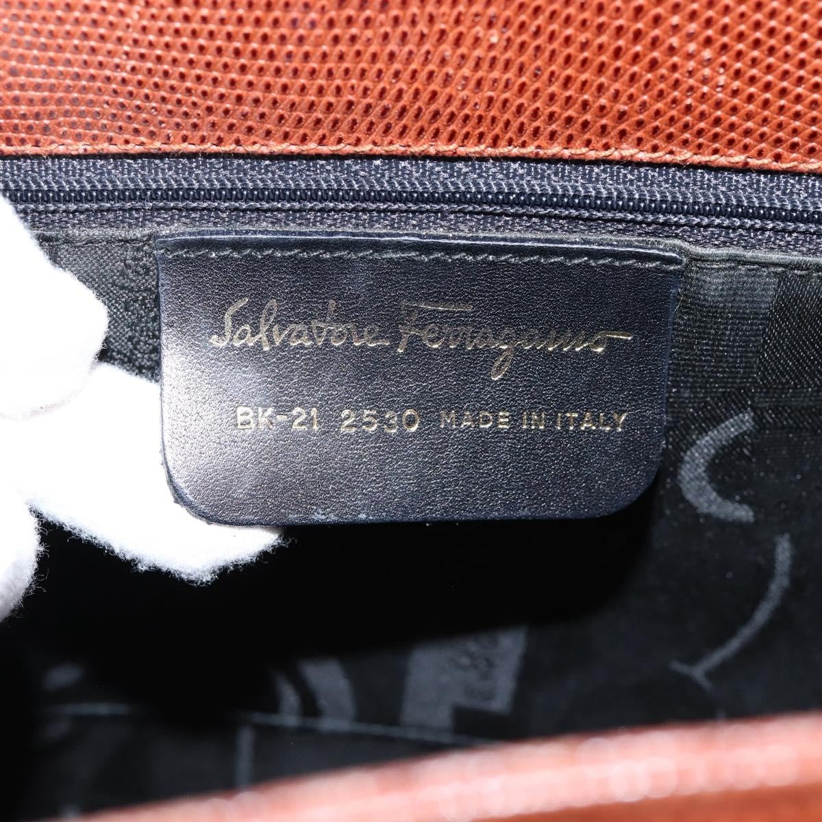 Salvatore Ferragamo Vala tote Embossed Leather, Brown, Leather, Tote Bag