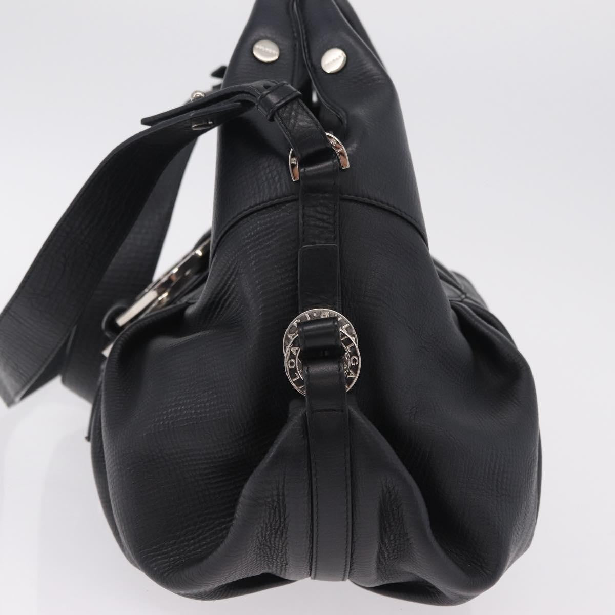 Bvlgari Chandra Hobo Leather, Black, Leather, Shoulder Bag