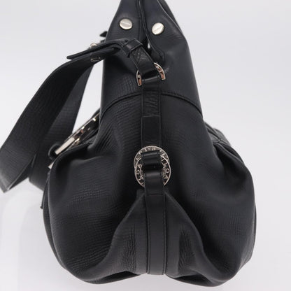 Bvlgari Chandra Hobo Leather, Black, Leather, Shoulder Bag