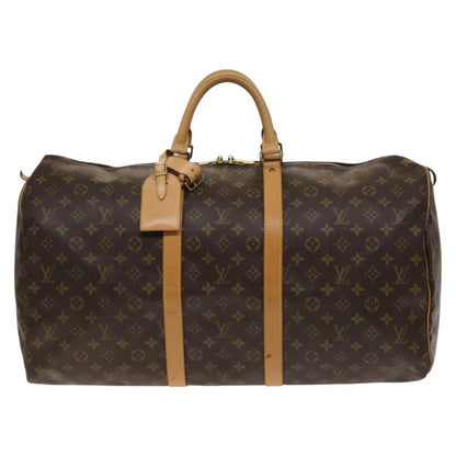Louis Vuitton Keepall Bag Monogram Canvas, BROWN, CANVAS, Travel bag