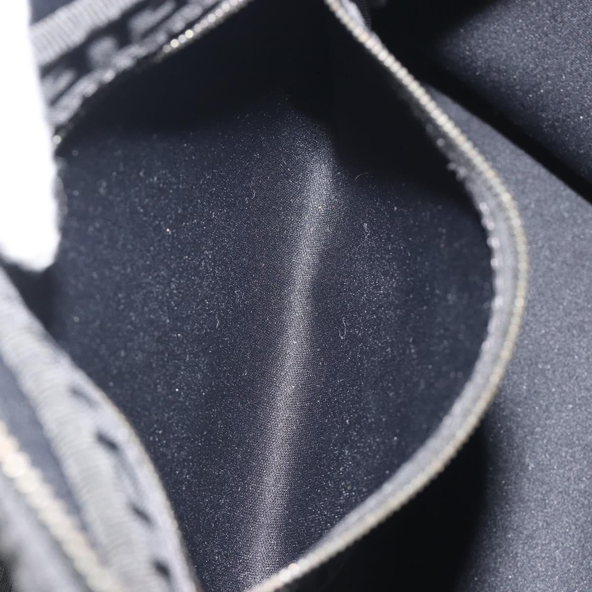 Fendi Shoulder Zucchino Canvas, Black, Canvas, Shoulder Bag