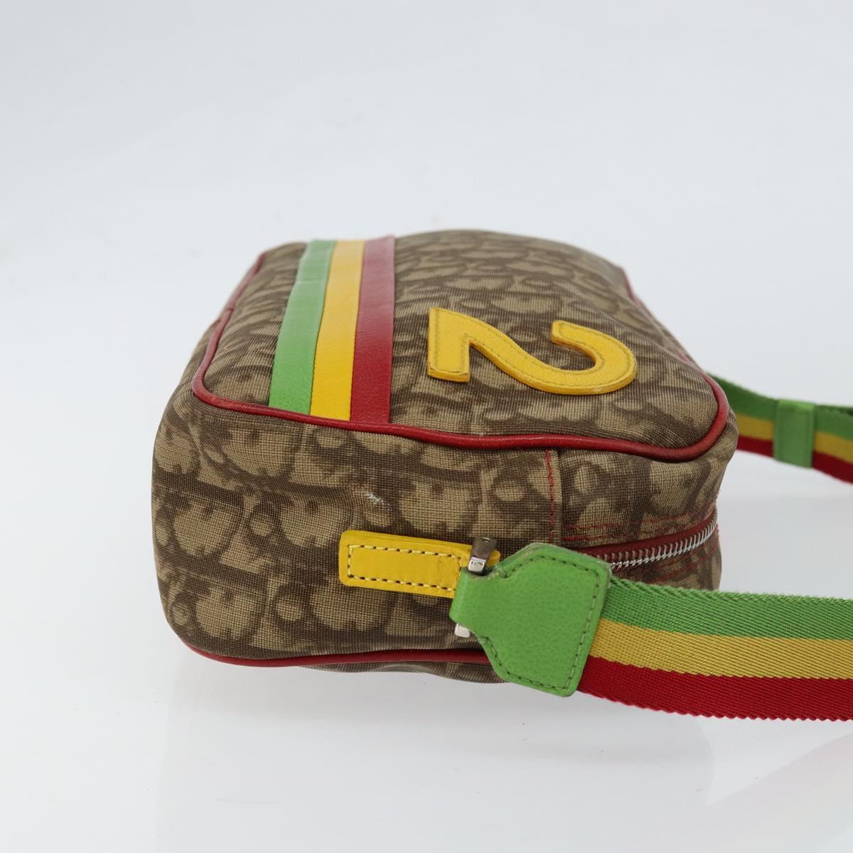 Christian Dior Vintage Rasta Crossbody Bag Diorissimo Canvas, BEIGE, CANVAS, Shoulder bag