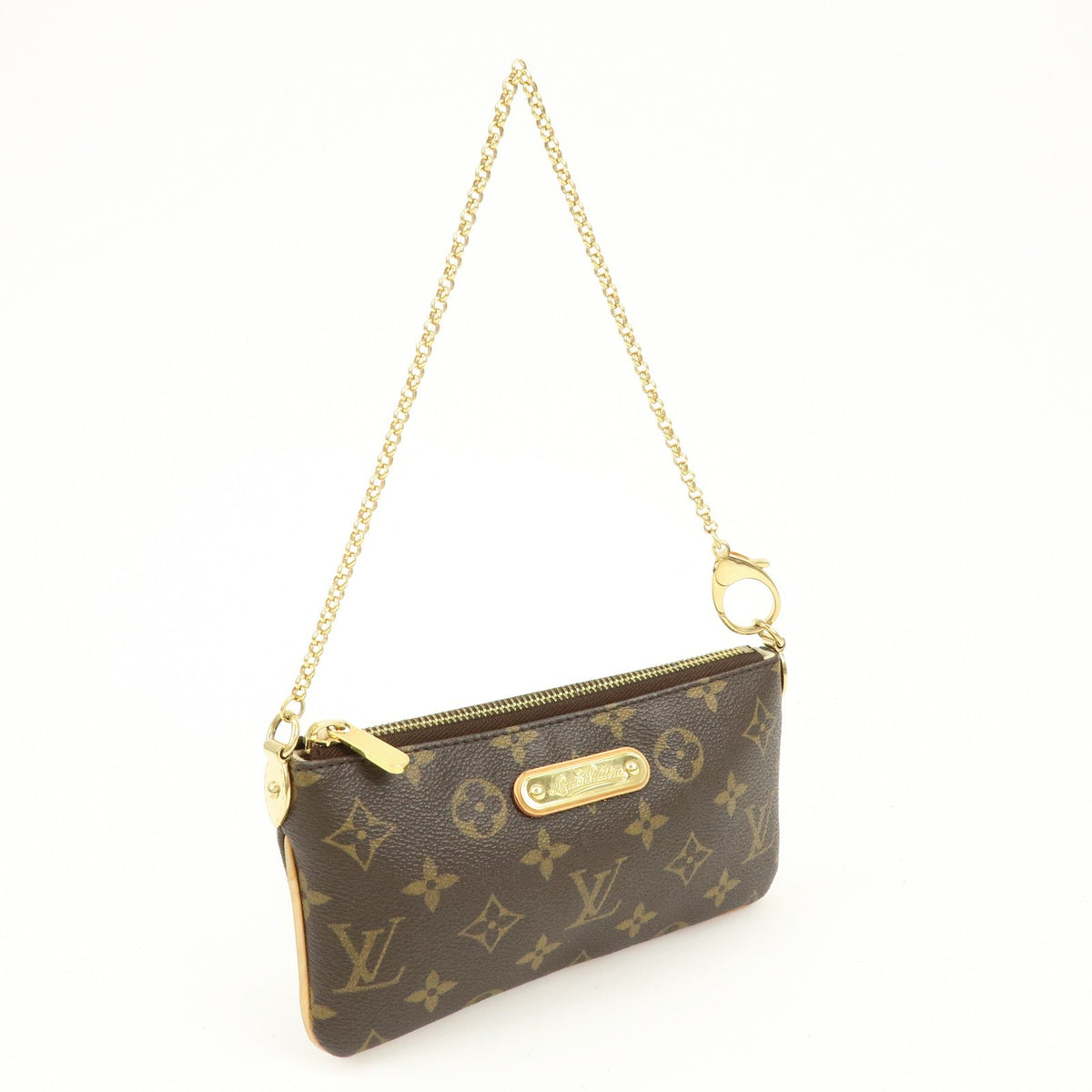 Louis Vuitton Milla Pochette Monogram Canvas, Brown, Canvas, Clutch