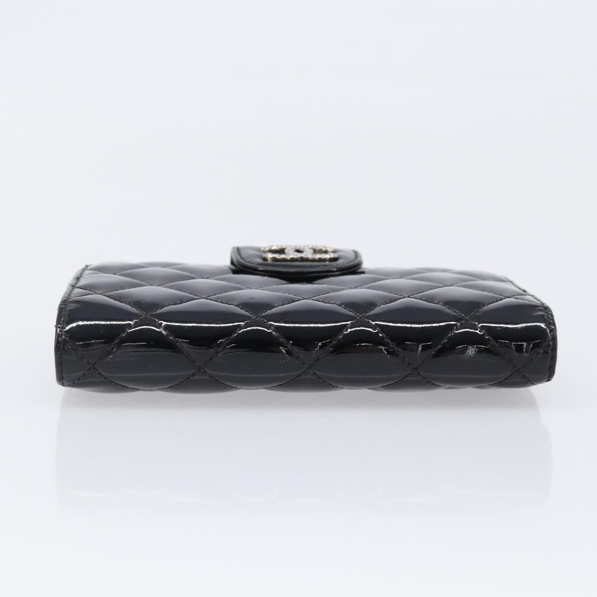 Chanel Brilliant CC French Quilted Patent, Black, Patent Leather, Wallet