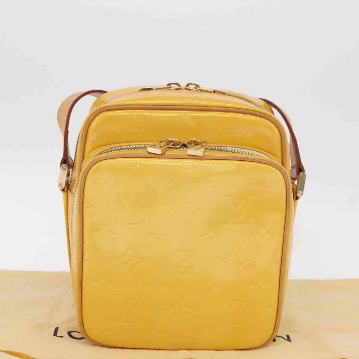 Louis Vuitton Wooster Monogram Vernis, Yellow, Patent Leather, Handbag