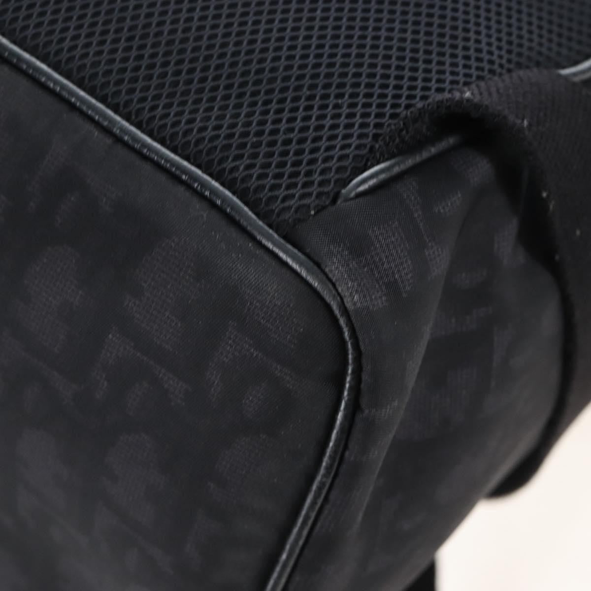 Christian Dior Motion Oblique Canvas with Leather, Black, Canvas, Backpack