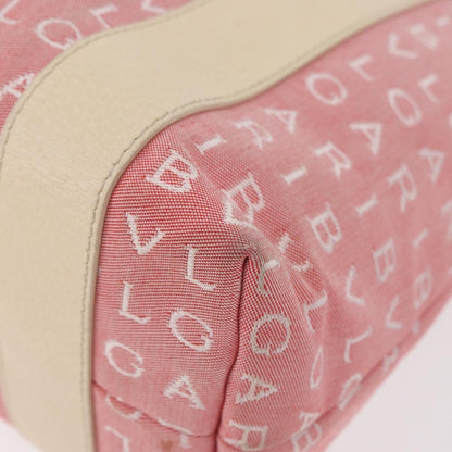 Bvlgari Logomania Canvas, Pink, Canvas, Shoulder Bag