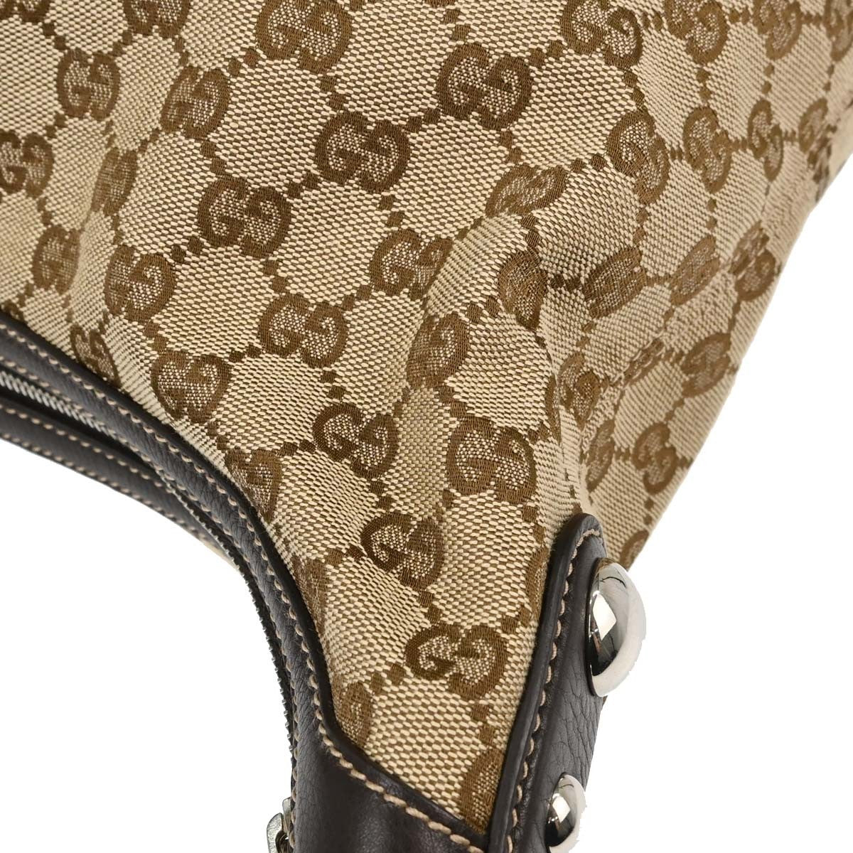 Gucci Horsebit Hobo GG Canvas, Beige, Canvas, Shoulder Bag