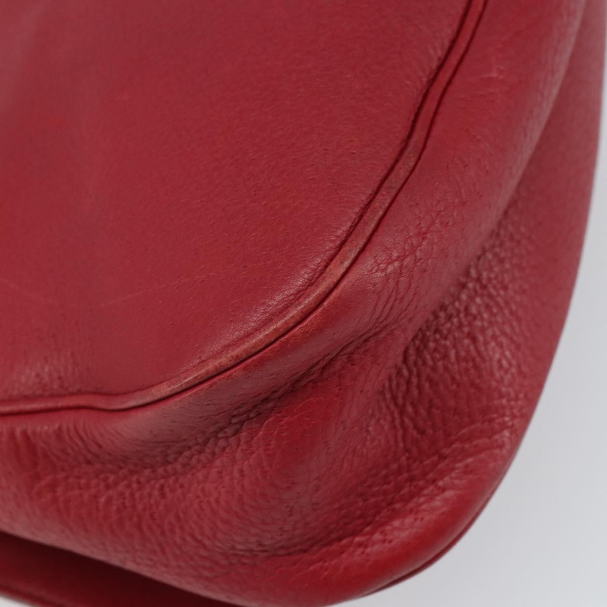 Salvatore Ferragamo Gancini Leather, Red, Leather, Shoulder Bag