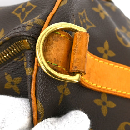Louis Vuitton Keepall Bandoulière Monogram, Brown, Canvas, Travel Bag