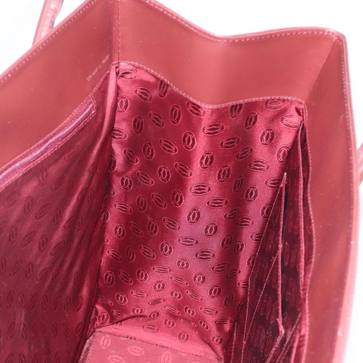 Cartier Must Line Leather, Burgundy, Leather, Handbag